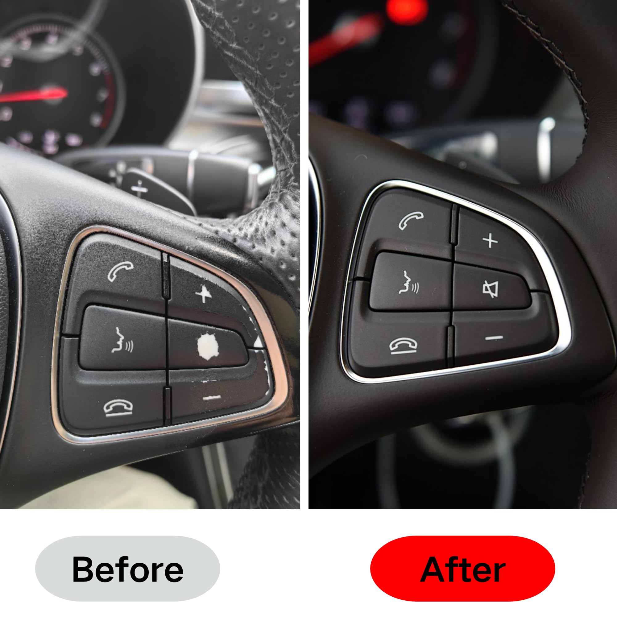 Amazon.co.jp: 車のステアリングホイールボタンカバー交換用音声